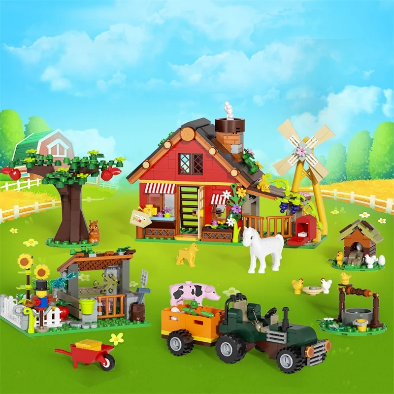 Agriculture Farming Certificate - Creative Windmill Farm House Building Blocks