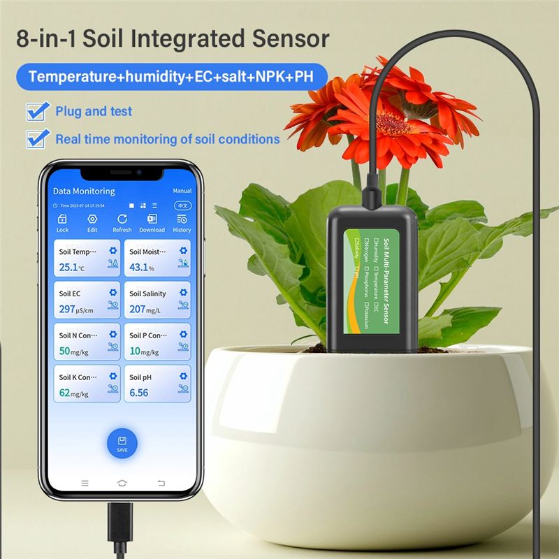 AEE6-8In One Soil Sensor For A - огляд і ціна Precision Farming Smart Agriculture