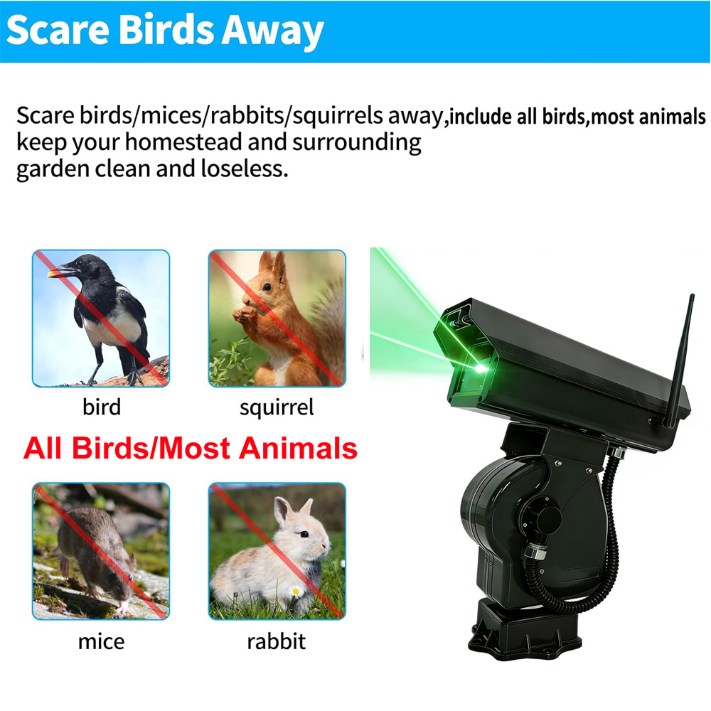 Powerful 2W Green  Bird Repell - огляд і ціна Precision Farming Smart Agriculture