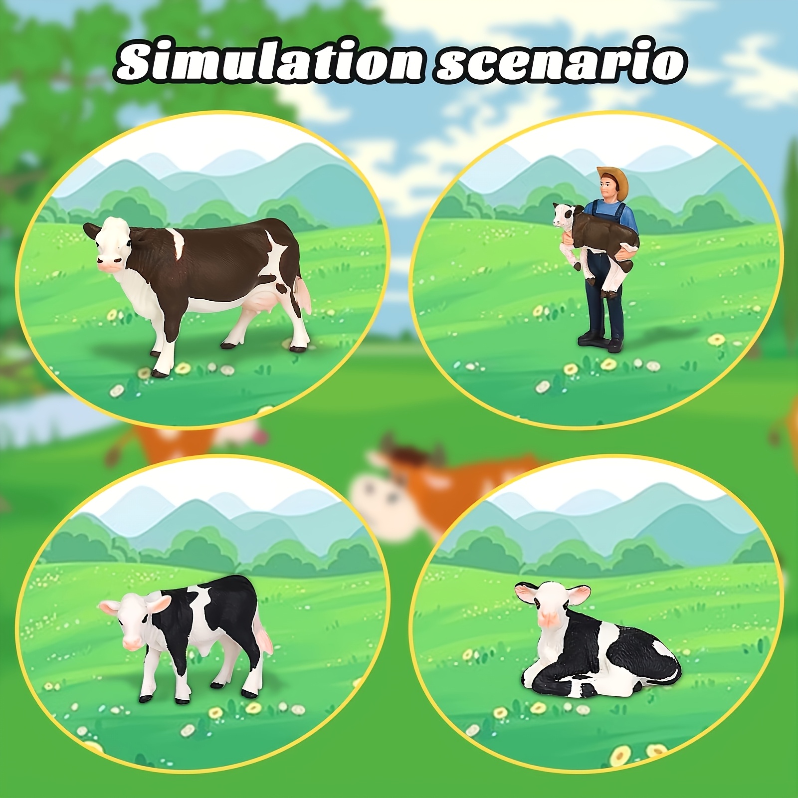 Farm Farmer And Cow Model Set  - огляд і ціна Agriculture Farming Education